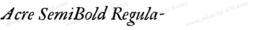 Acre SemiBold Regula字体转换
